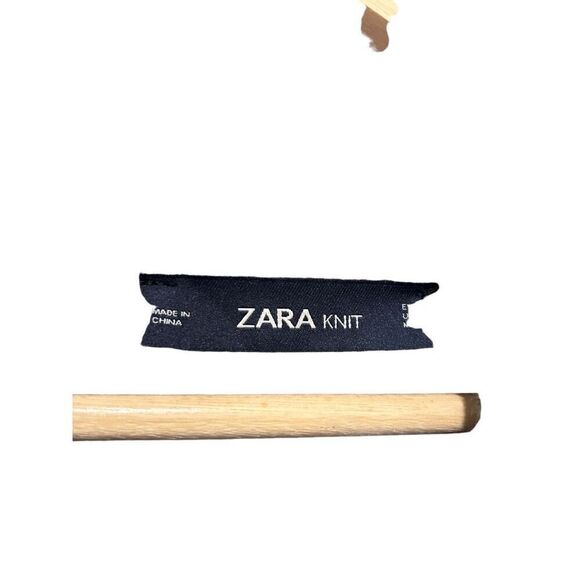 Zara Knit Black White Open Front Duster Cardigan size s Oversized Chunky Knit - Picture 3 of 10